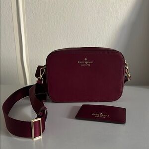 kate spade Burgundy Crossbody Bag with wallet